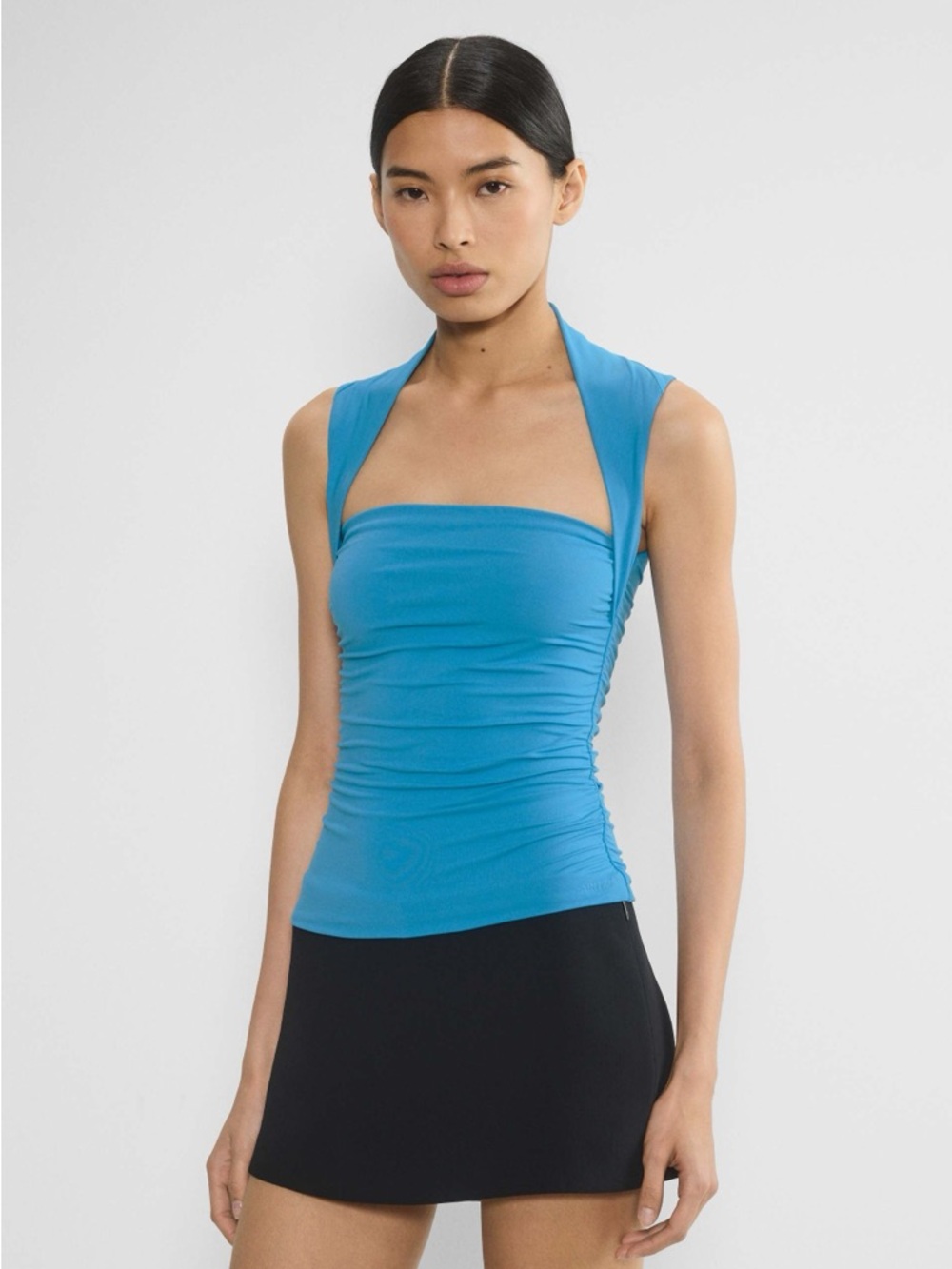 Aritzia Babaton Contour Flourish Top in Splash Blue size XS